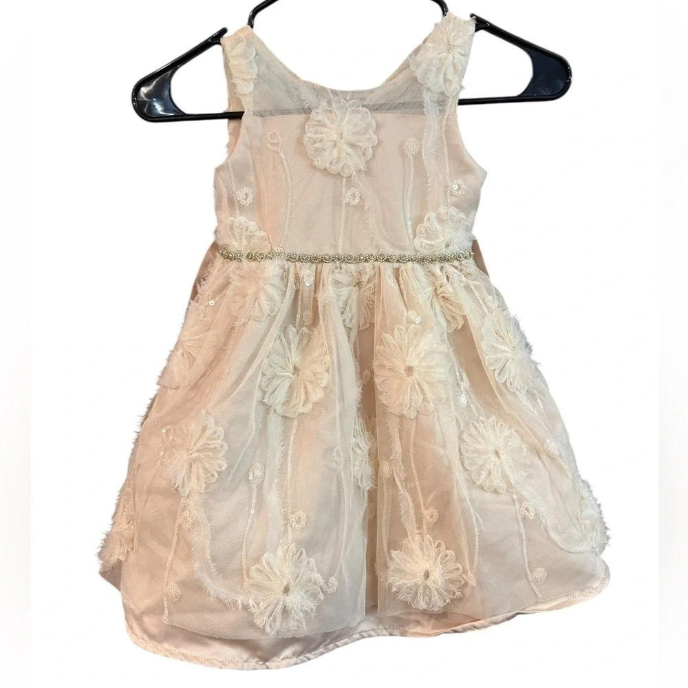 Kensie Girl Ivory Floral Formal Dress